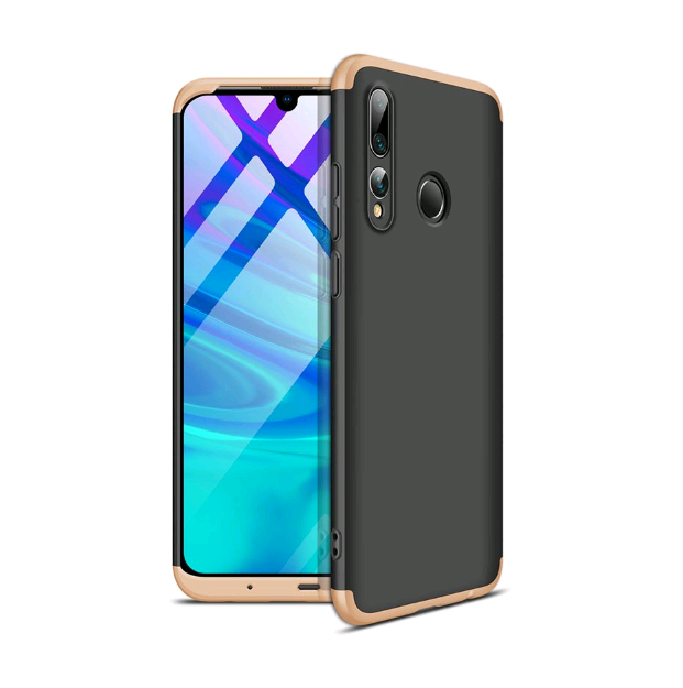 Чохол-накладка GKK 3 в1 для Honor 10i (HRY-LX1T)/20i чорний з золотим-0